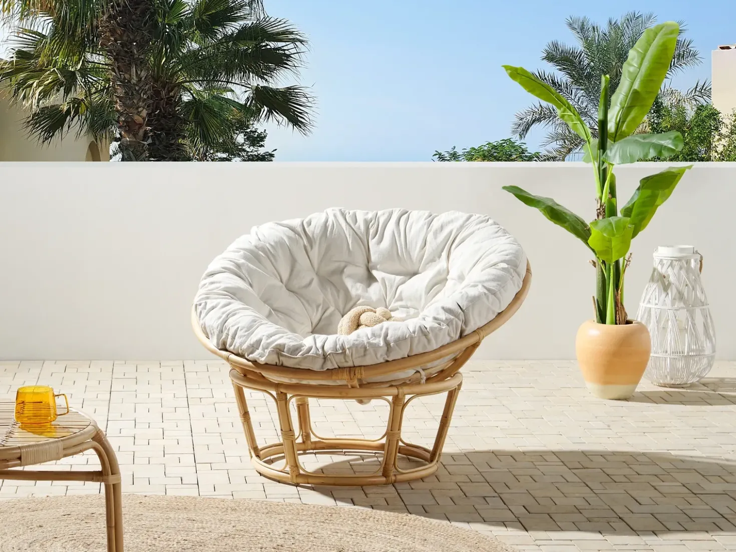 Cuscino per sedia SALVO/ ORVIETO 127 x 127 cm Beige chiaro