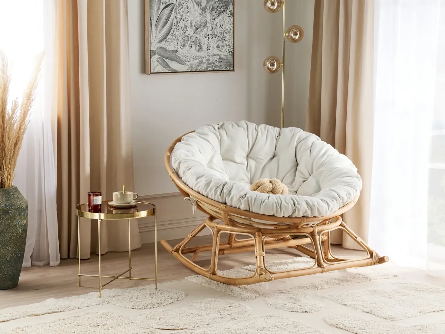 Cuscino per sedia SALVO/ ORVIETO 127 x 127 cm Beige chiaro