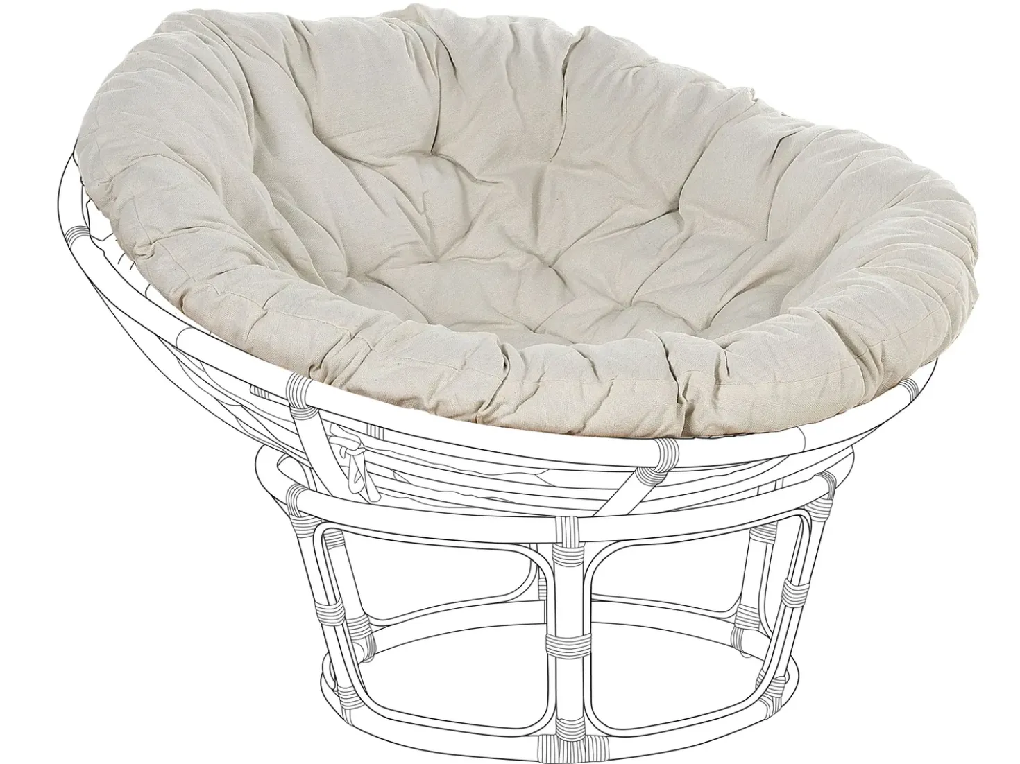 Cuscino per sedia SALVO/ ORVIETO 127 x 127 cm Beige chiaro