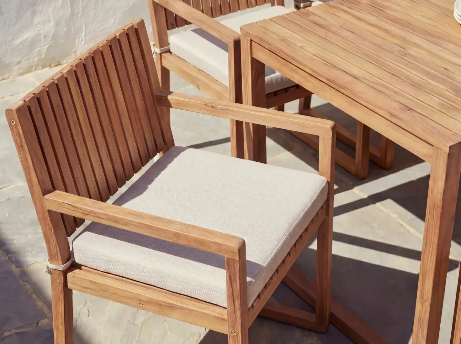 Cuscino per sedia SASSARI PREMIUM 46 x 46 cm Beige chiaro