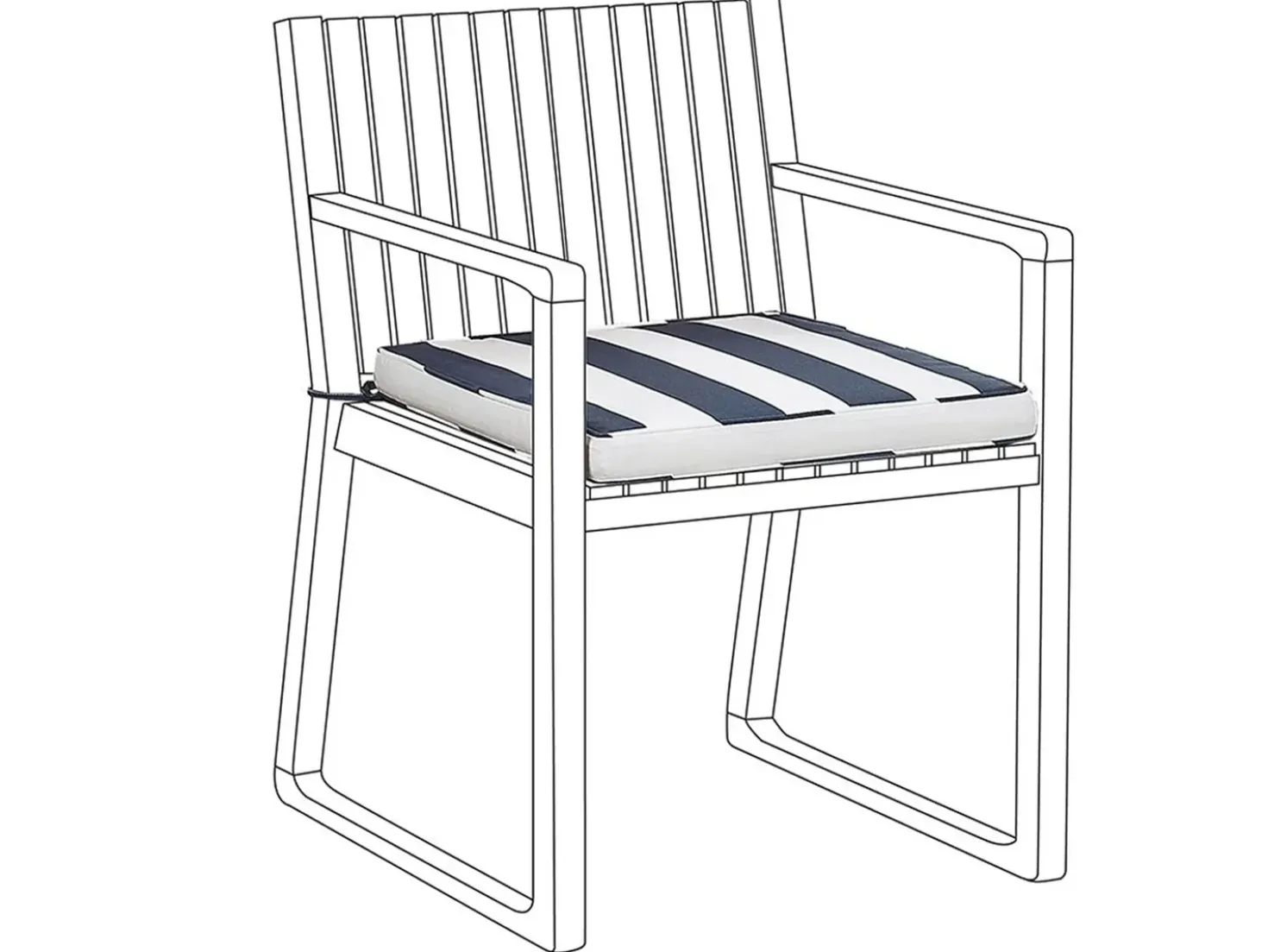 Cuscino per sedia SASSARI 46 x 46 cm Blu marino