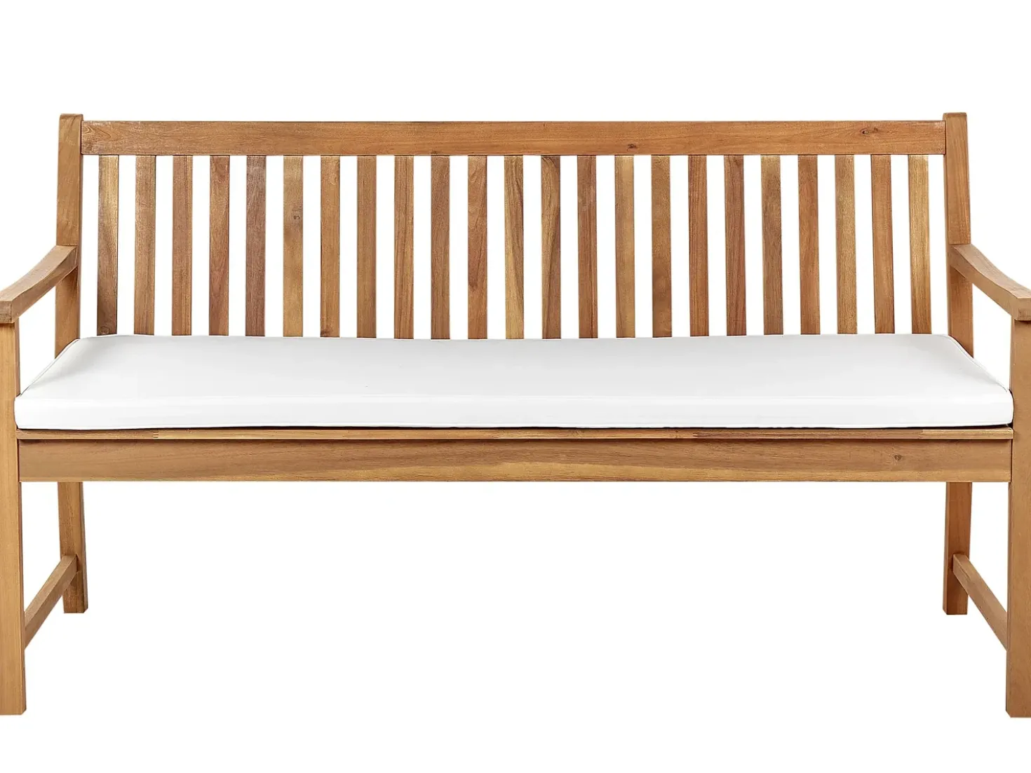 Cuscino per sedile a panca VIVARA 152 x 54 cm Bianco sporco
