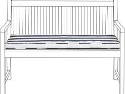 Cuscino per sedile a panca VIVARA 112 x 54 cm Blu marino