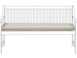 Cuscino per sedile a panca VIVARA 152 x 54 cm Beige