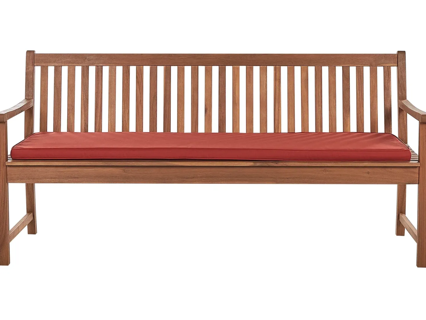 Cuscino per sedile a panca VIVARA 169 x 50 cm Rosso scuro