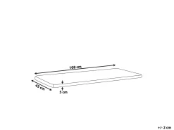 Cuscino per sedile a panca SOVANA 108 x 45 cm Bianco sporco