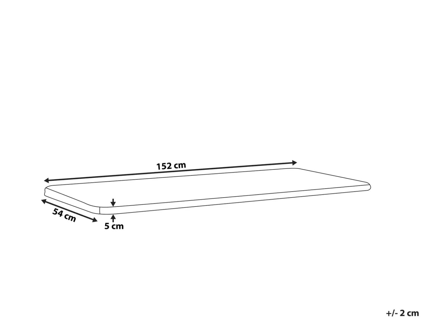 Cuscino per sedile a panca VIVARA 152 x 54 cm Rosso scuro