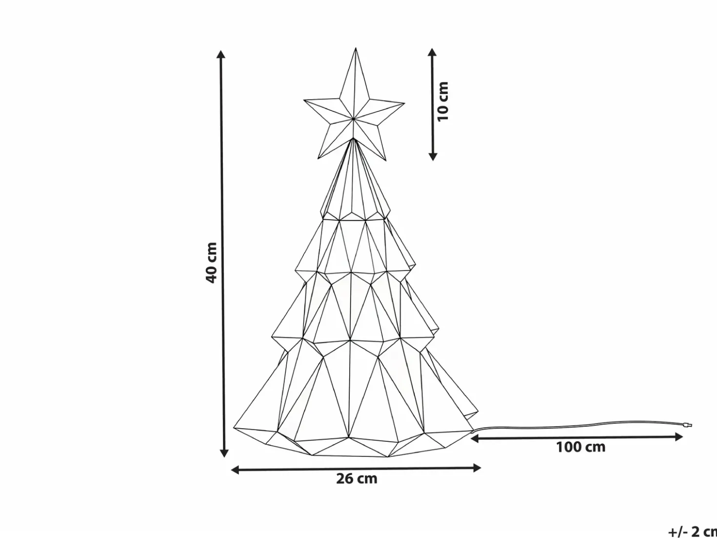 Decorazione a LED UNUKA Albero di Natale 40 cm Multicolore