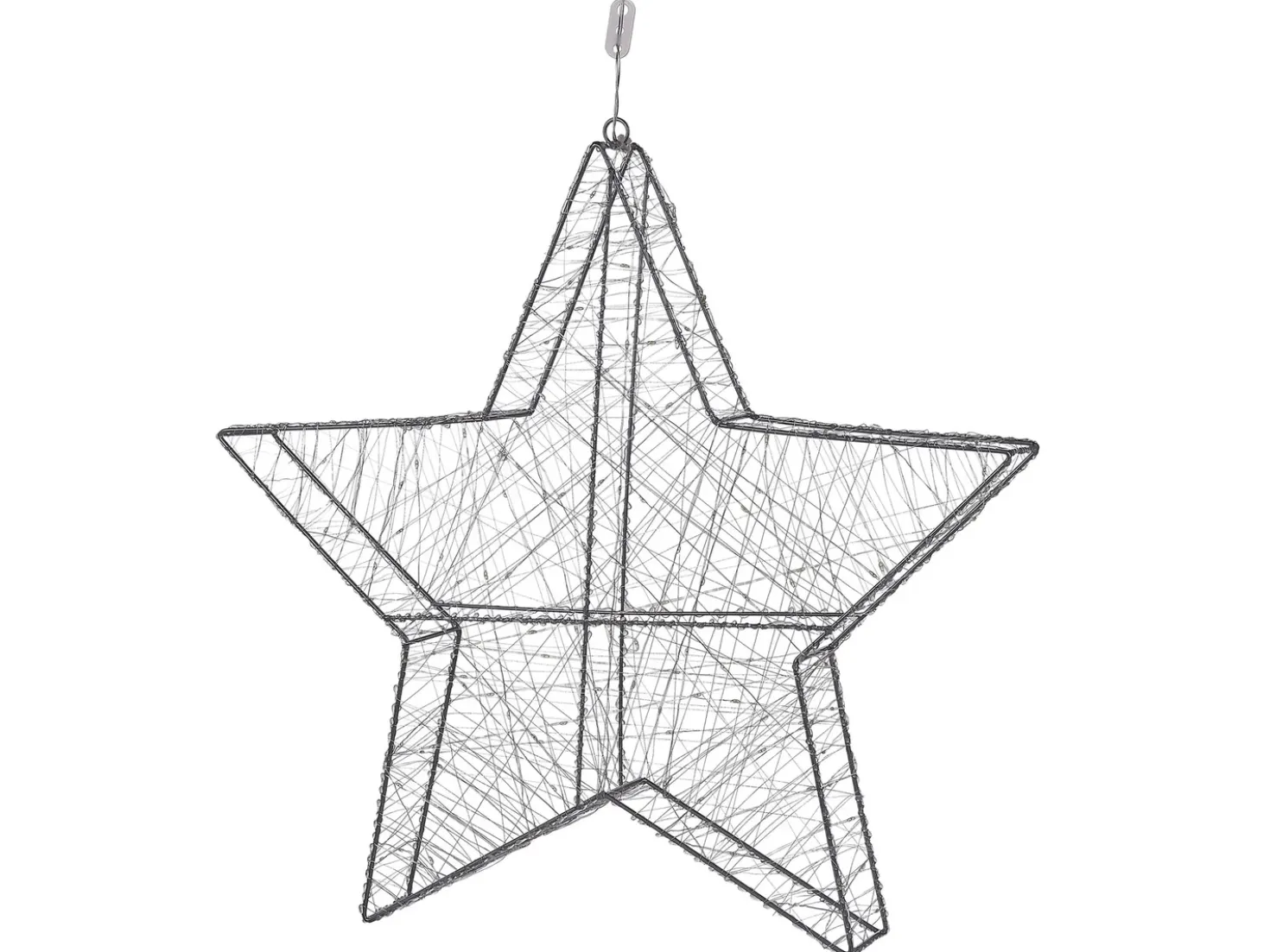 Decorazione da appendere all'aperto LED KURULA Stella 58 cm Argento