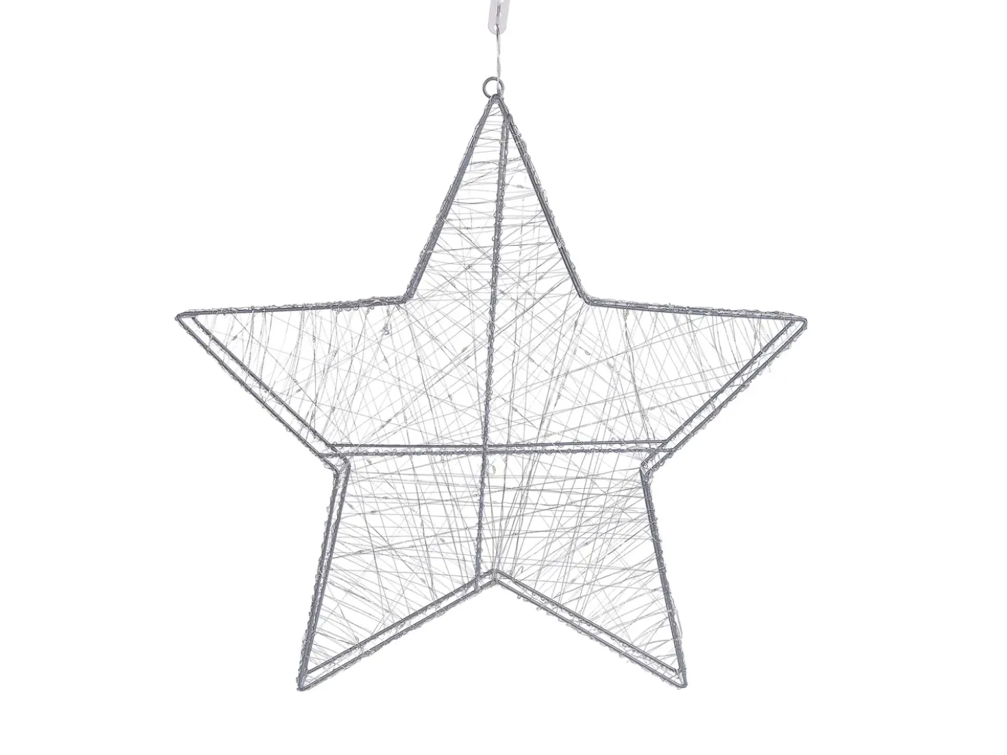 Decorazione da appendere all'aperto LED KURULA Stella 58 cm Argento