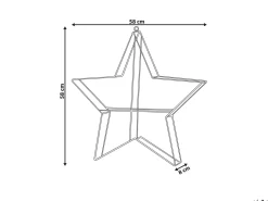 Decorazione da appendere all'aperto LED KURULA Stella 58 cm Argento