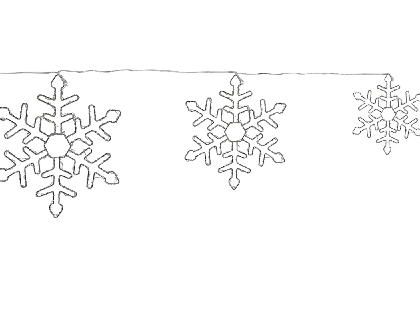 Decorazione da appendere all'aperto LED LOHELA Fiocco di neve 30/39/50 cm Argento