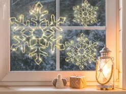 Decorazione da appendere all'aperto LED LOHELA Fiocco di neve 30/39/50 cm Argento