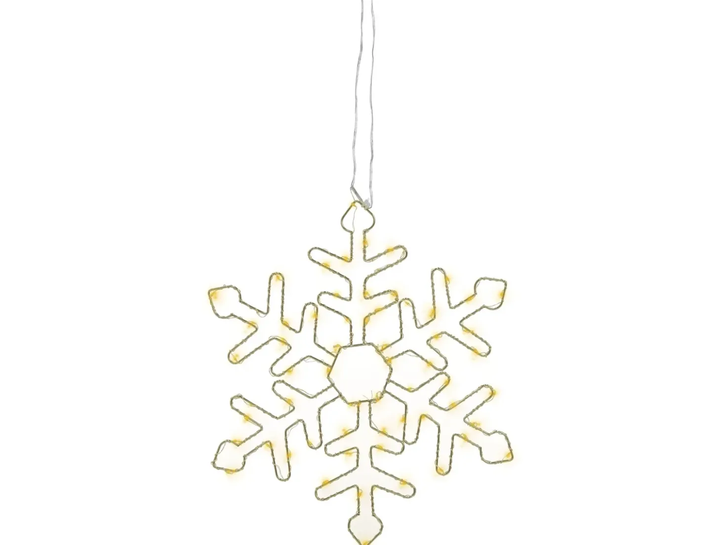 Decorazione da appendere all'aperto LED LOHELA Fiocco di neve 30/39/50 cm Argento