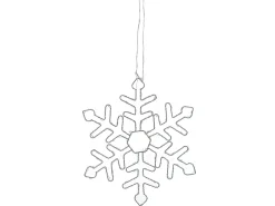 Decorazione da appendere all'aperto LED LOHELA Fiocco di neve 30/39/50 cm Argento