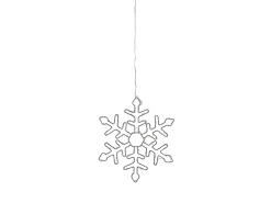 Decorazione da appendere all'aperto LED LOHELA Fiocco di neve 30/39/50 cm Argento