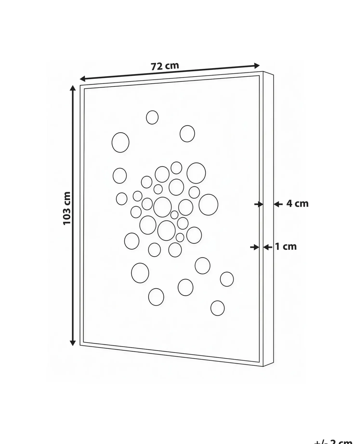 Decorazione da parete BANTRY 103 cm Bianco