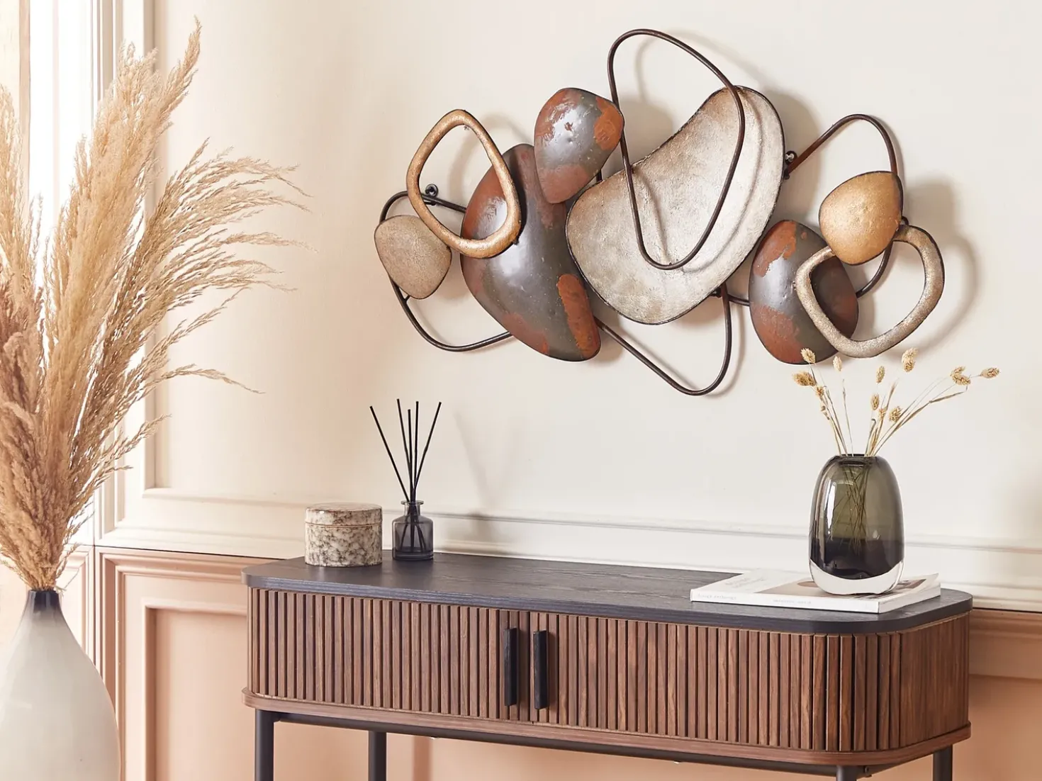 Decorazione da parete COBALT Metallo 50 cm Marrone