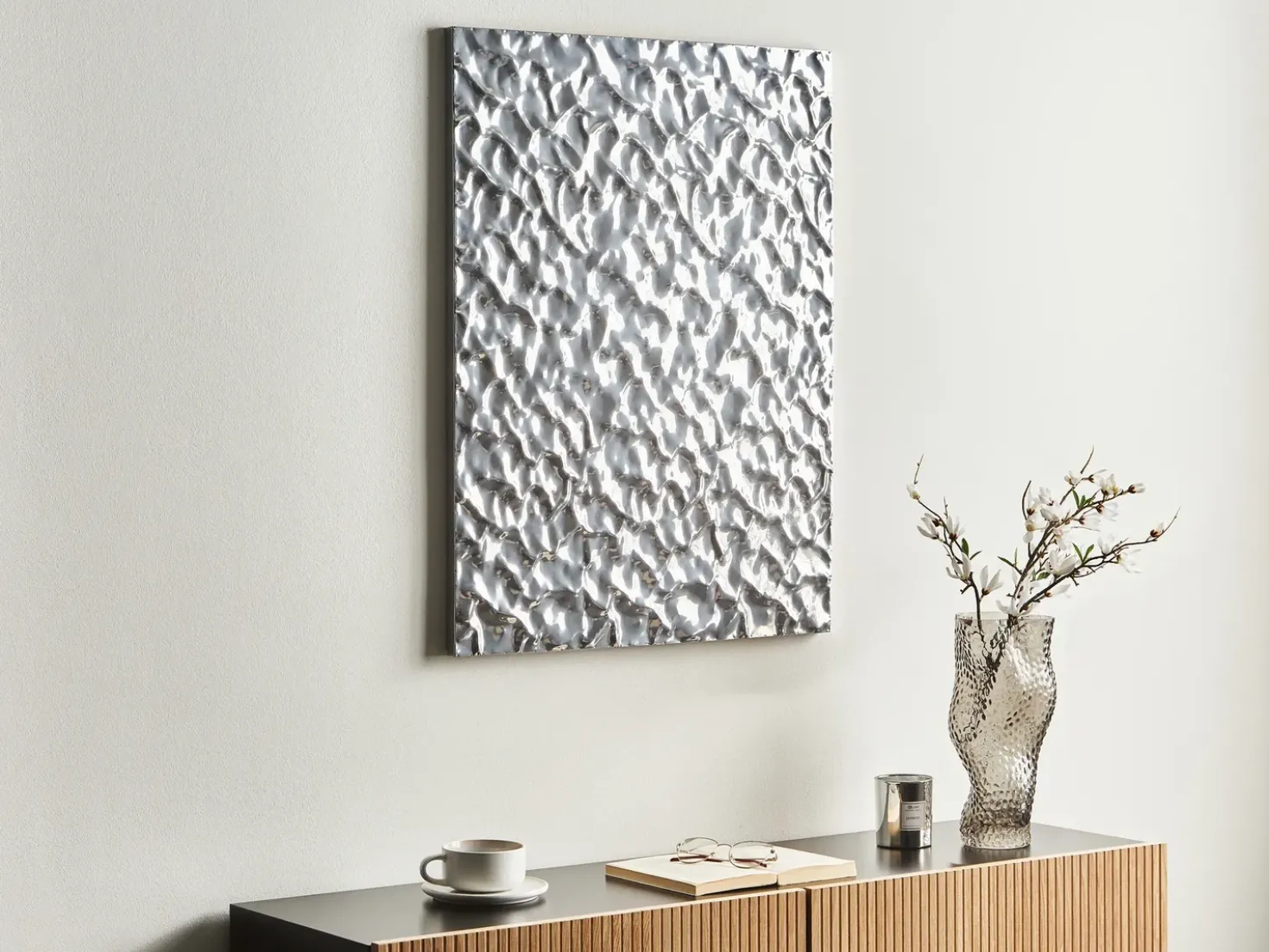 Decorazione da parete COIMBRA Metallo 79 cm Argento