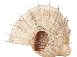Decorazione da parete Dinosauro BIOKO Rattan 44 cm Naturale