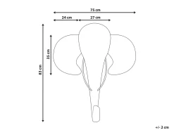 Decorazione da parete Elefante GRUNEY Rattan 83 cm Naturale