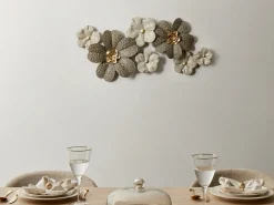 Decorazione da parete Fiore LANTHANUM Metallo 52 cm Beige
