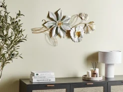 Decorazione da parete Fiore EUROPIUM Metallo 46 cm Oro