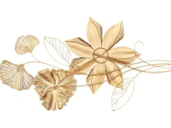 Decorazione da parete Fiore EUROPIUM Metallo 46 cm Oro