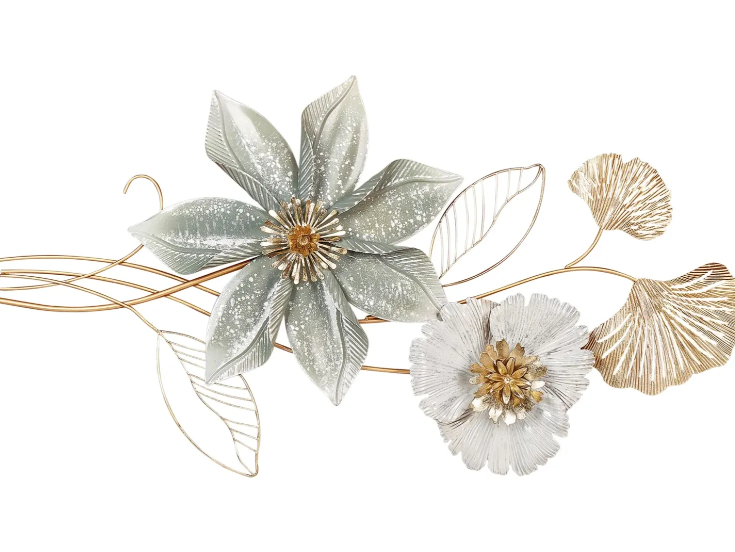 Decorazione da parete Fiore EUROPIUM Metallo 46 cm Oro