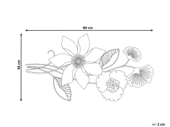 Decorazione da parete Fiore EUROPIUM Metallo 46 cm Oro