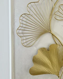Decorazione da parete Fiore INDIUM Metallo 79 cm Oro