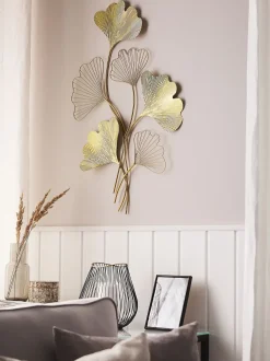 Decorazione da parete Fiore INDIUM Metallo 79 cm Oro