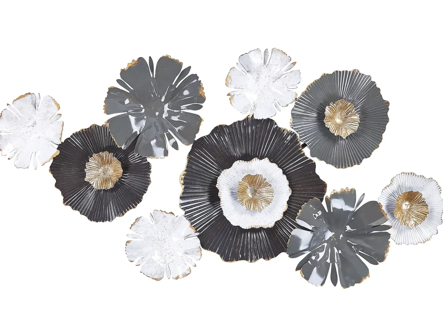 Decorazione da parete Fiore POTASSIUM Metallo 49 cm Grigio