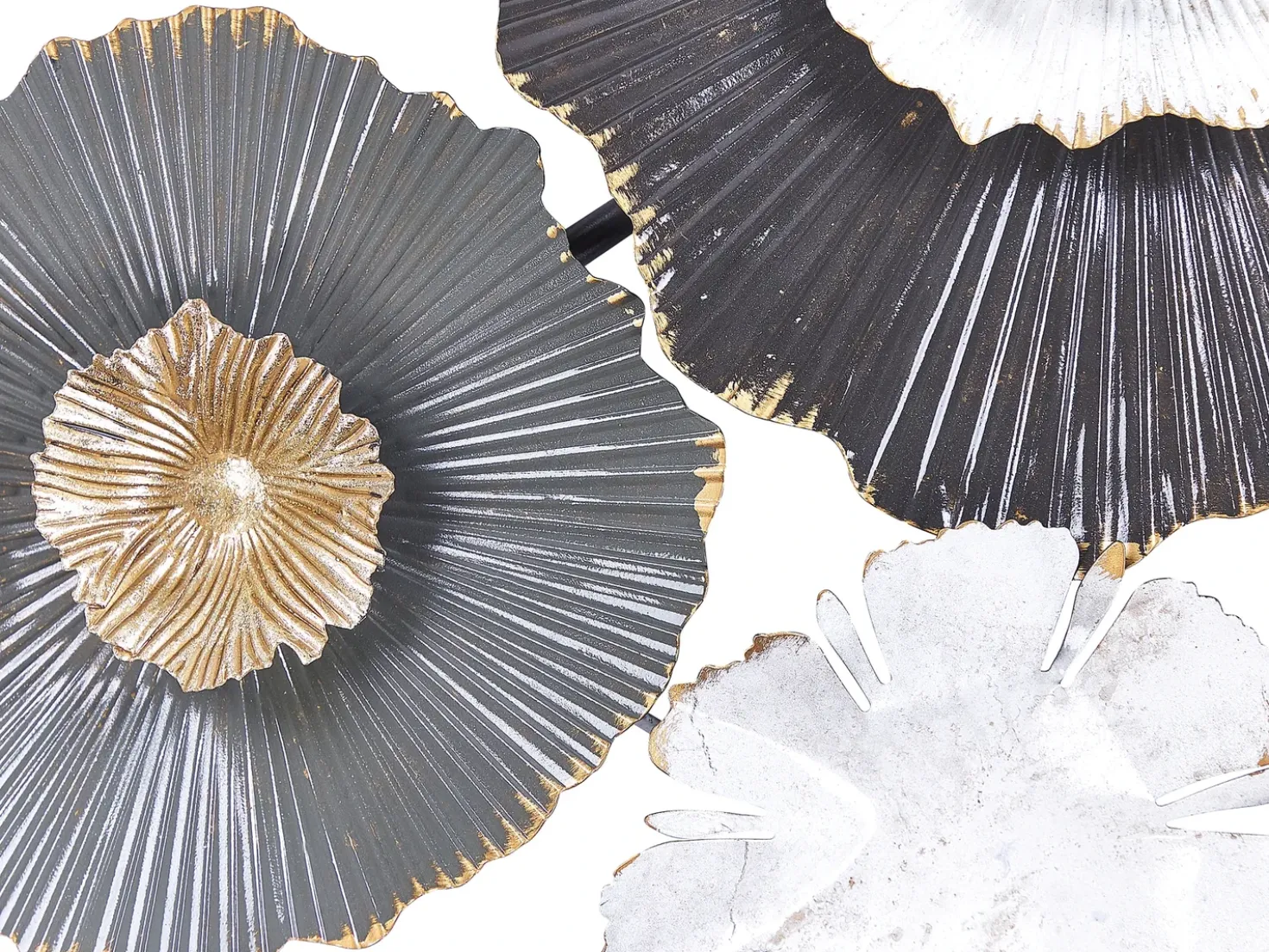 Decorazione da parete Fiore POTASSIUM Metallo 49 cm Grigio