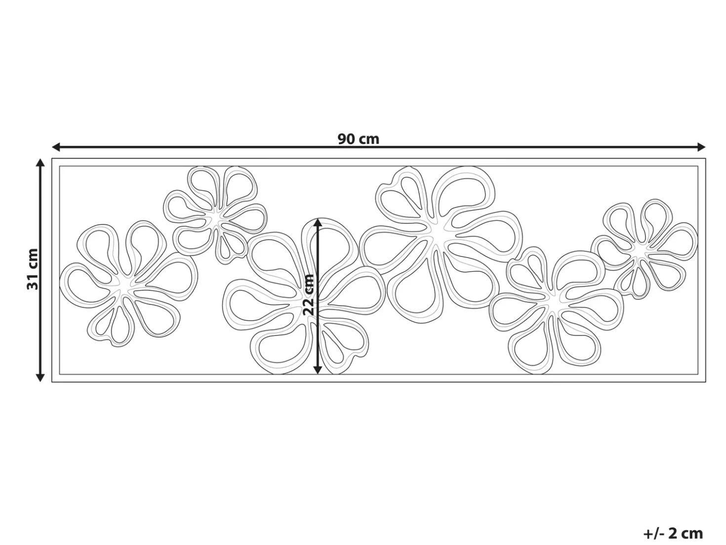 Decorazione da parete Fiore CERIUM Metallo 31 cm Oro