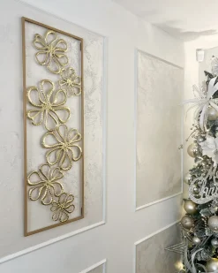 Decorazione da parete Fiore CERIUM Metallo 31 cm Oro
