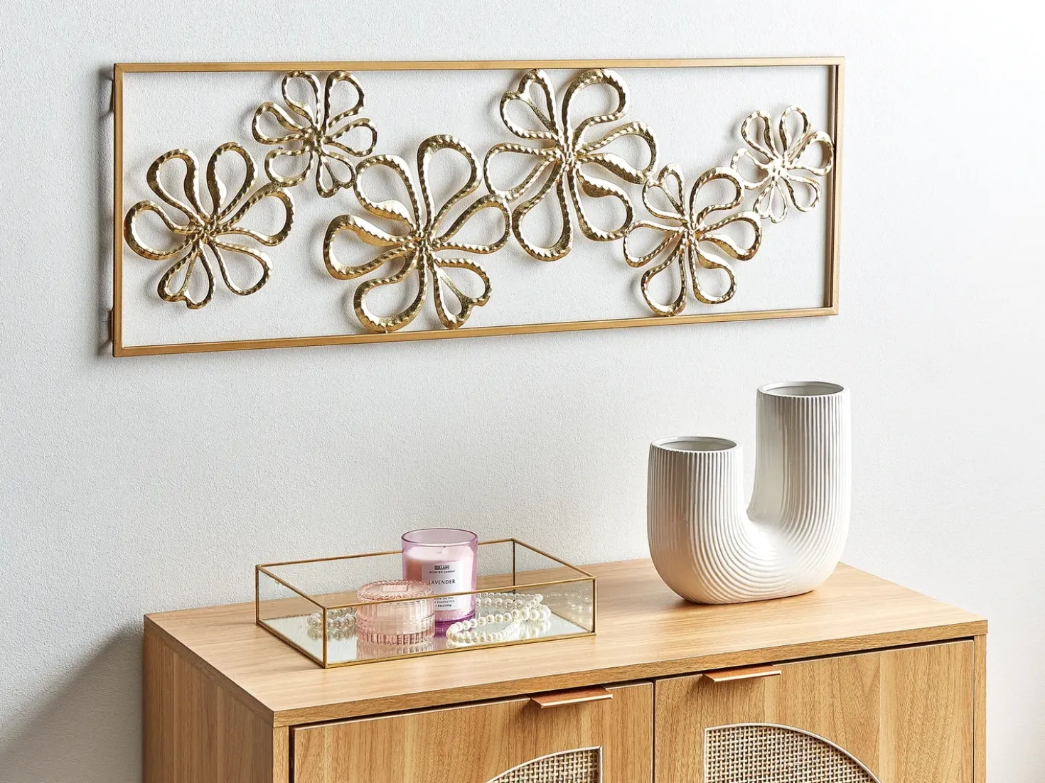 Decorazione da parete Fiore CERIUM Metallo 31 cm Oro
