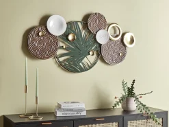 Decorazione da parete Foglia KRYPTON Metallo 58 cm Multicolore