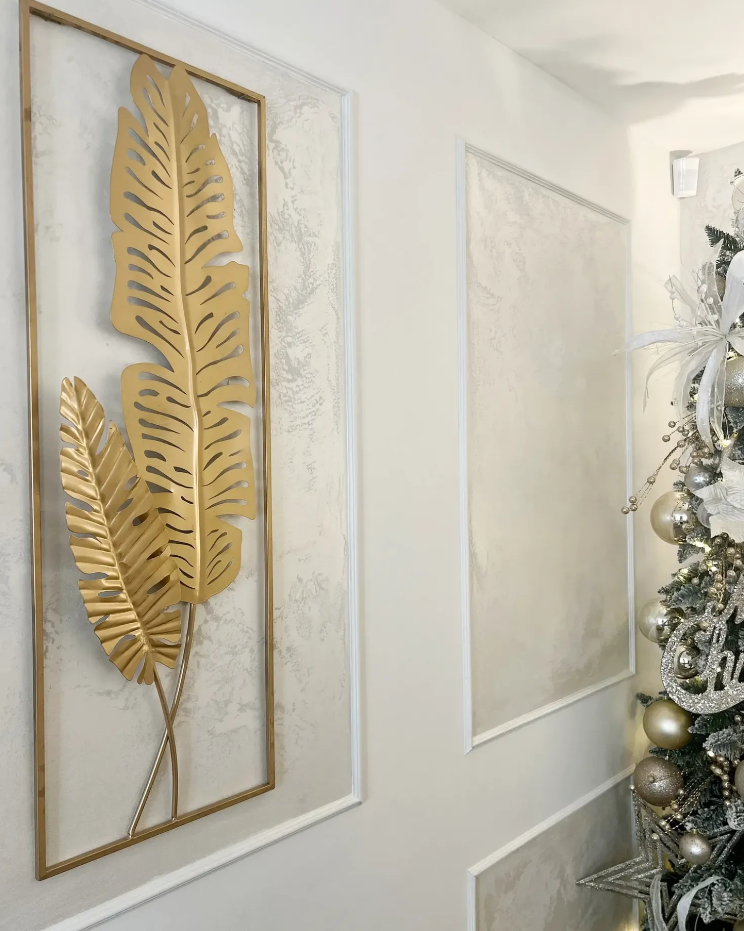 Decorazione da parete Foglia PALLADIUM Metallo 90 cm Oro