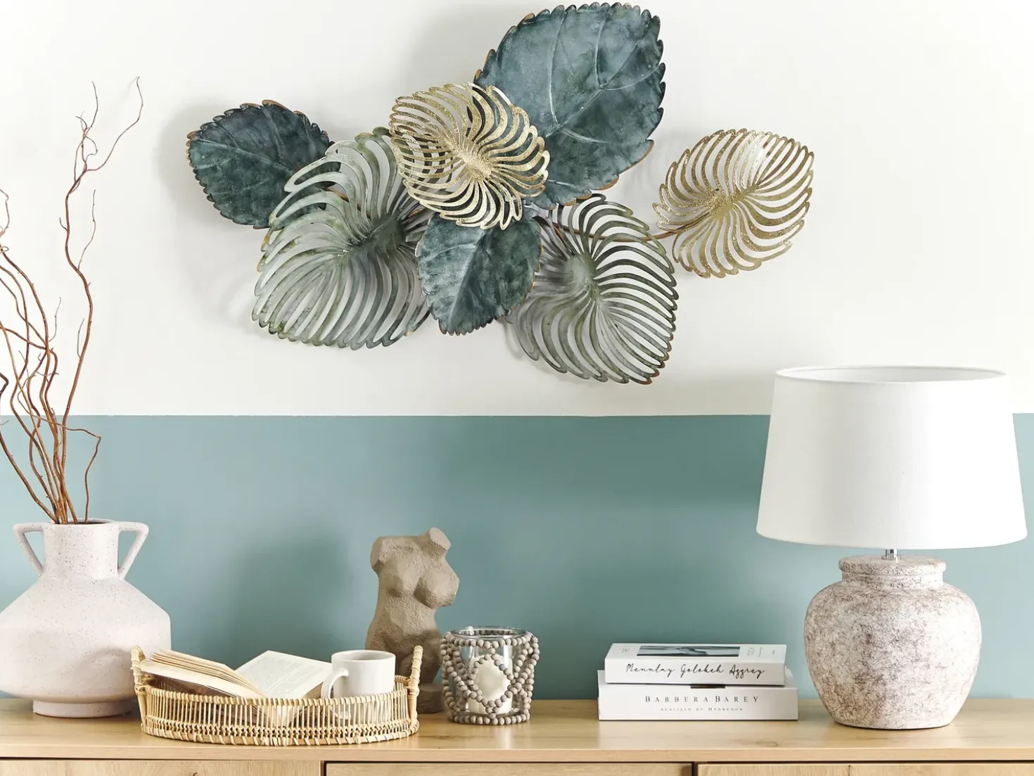 Decorazione da parete Foglia MAGNESIUM Metallo 55 cm Oro