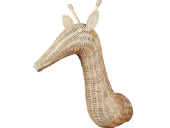 Decorazione da parete Giraffa BANANEC Rattan 83 cm Naturale
