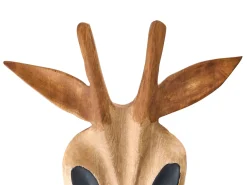 Decorazione da parete Giraffa EKPOMA Legno di mango 68 cm Marrone chiaro