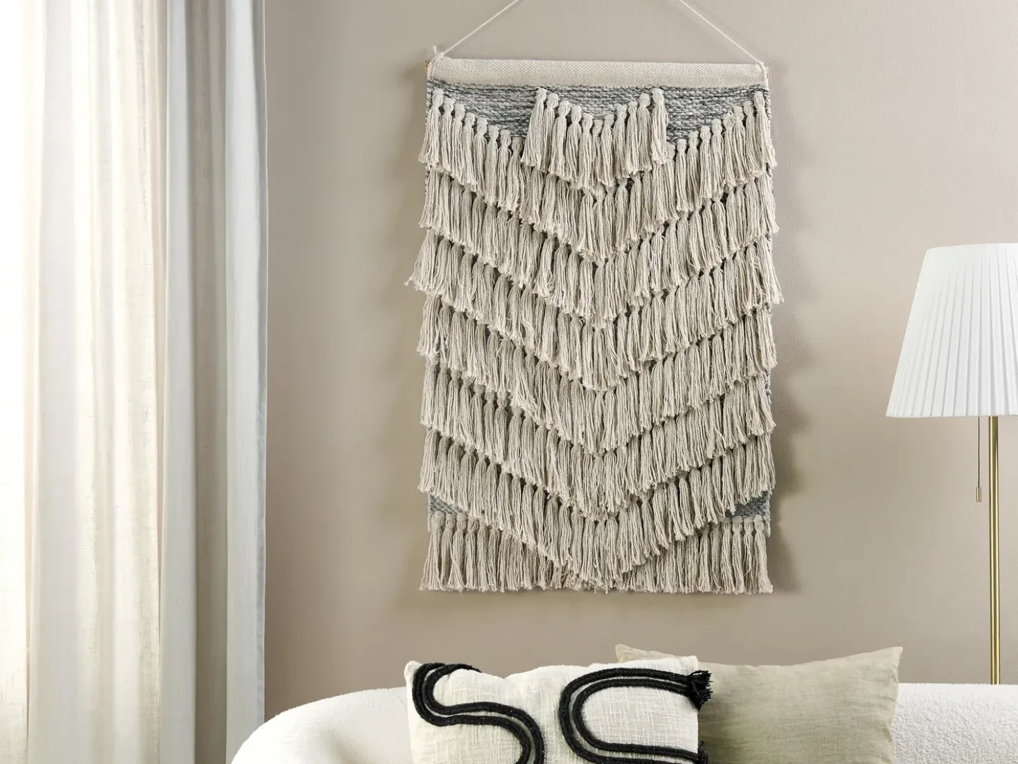 Decorazione da parete in tessuto KOTRA Cotone 106 cm Beige