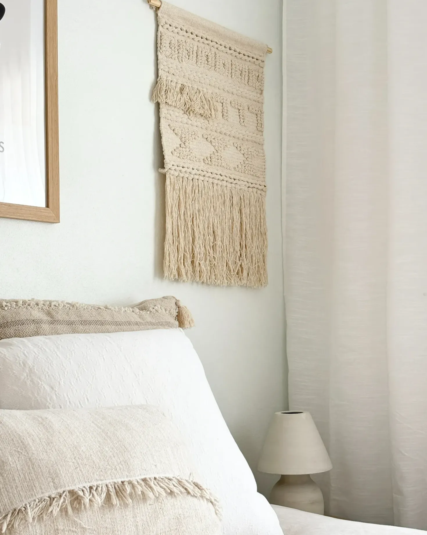 Decorazione da parete in tessuto KAMOKE Cotone 103 cm Beige