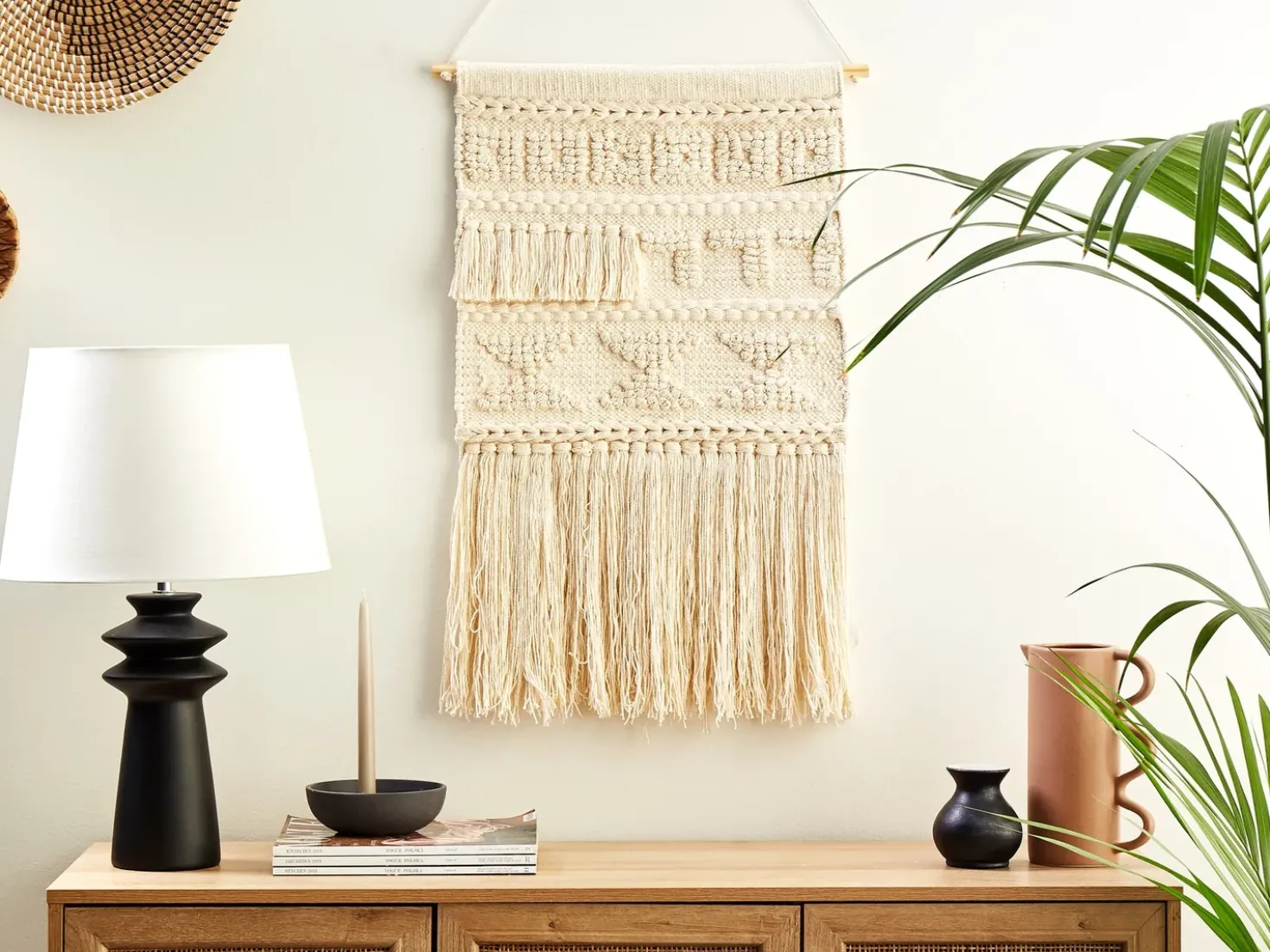 Decorazione da parete in tessuto KAMOKE Cotone 103 cm Beige