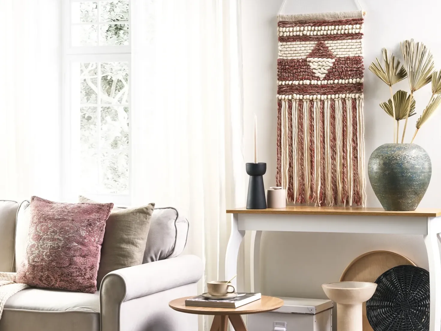 Decorazione da parete in tessuto SAIF Lana 90 cm Rosso