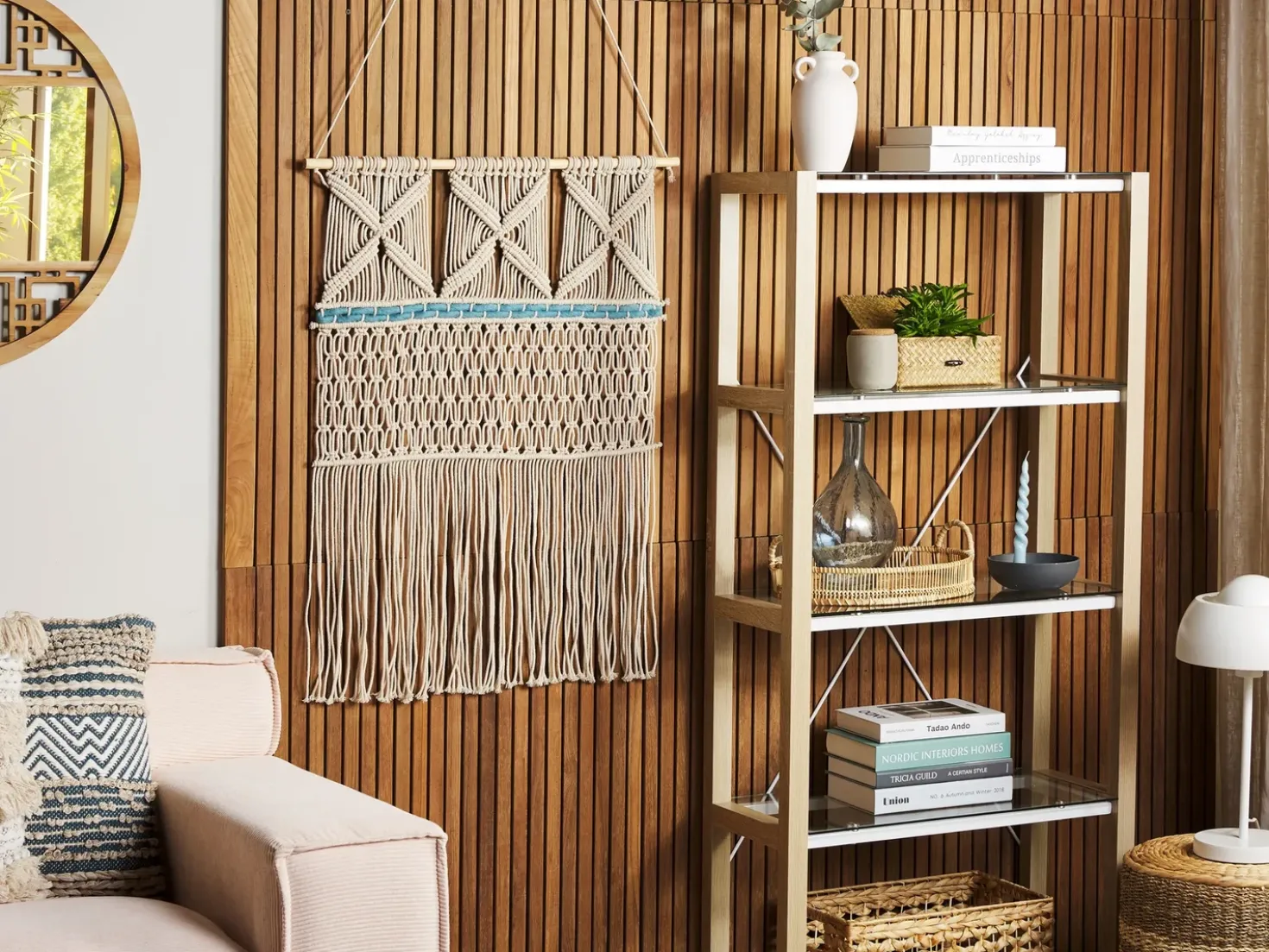Decorazione da parete in tessuto KALADY Cotone 141 cm Beige