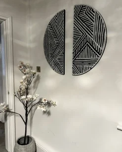 Decorazione da parete MANDAU Vetro 76 cm Nero