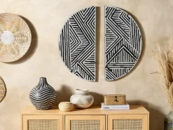 Decorazione da parete MANDAU Vetro 76 cm Nero