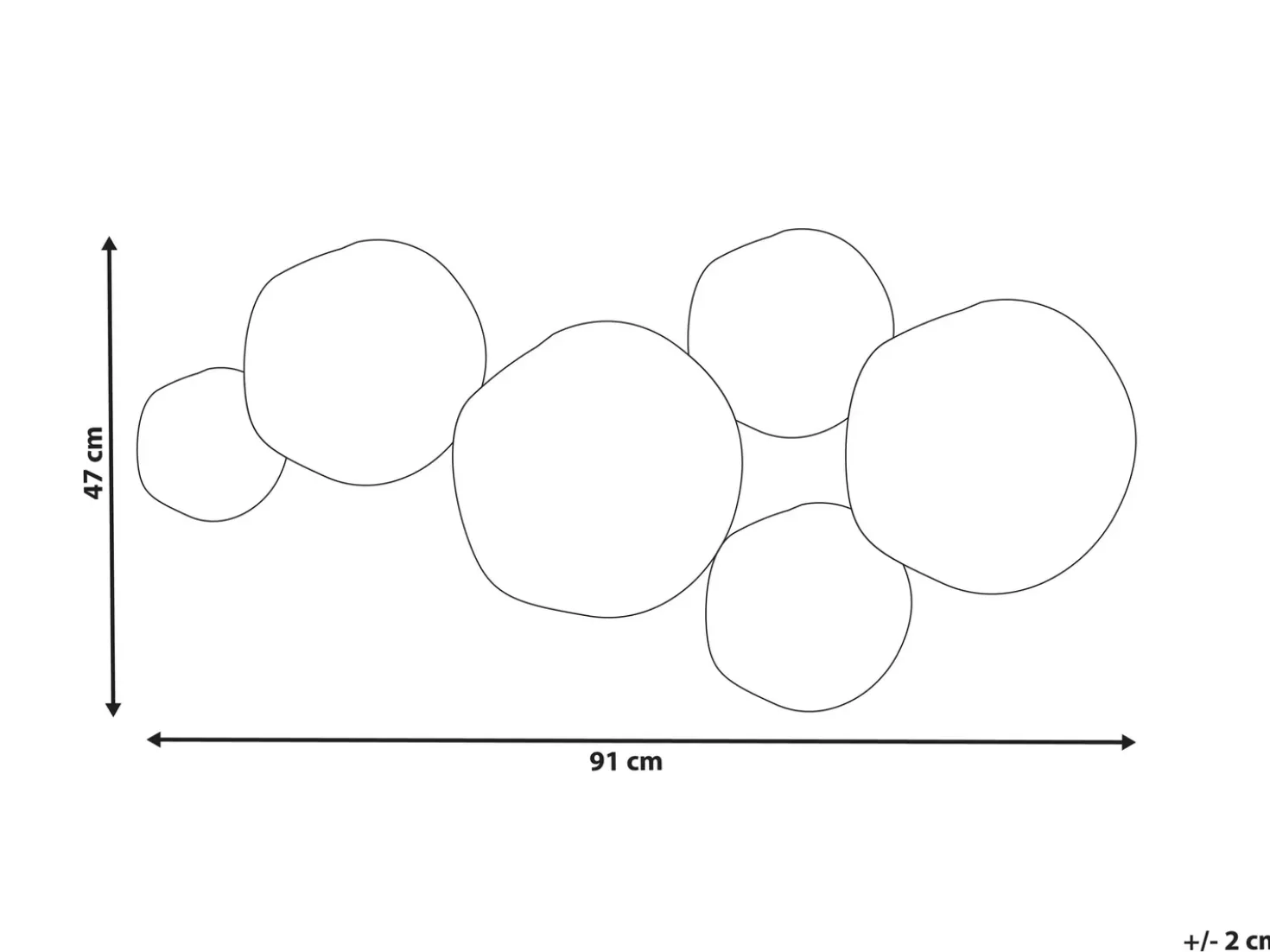 Decorazione da parete NEODYNIUM Metallo 47 cm Bianco